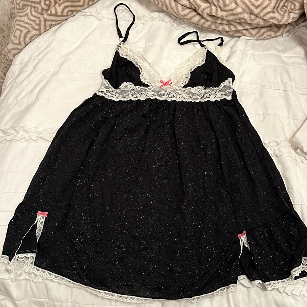 NWT Black Shimmery Lingerie Tank Top